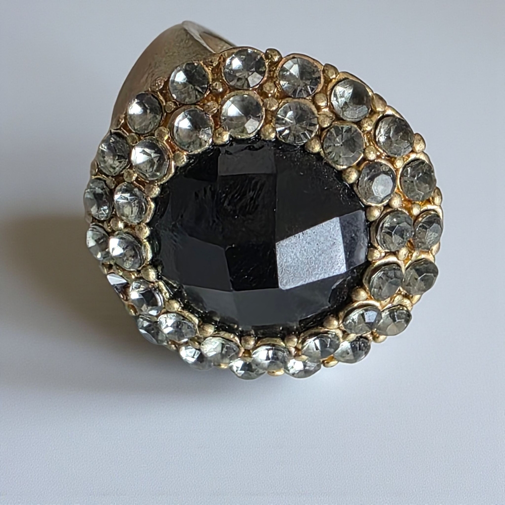 Black and Gold Statement Ring